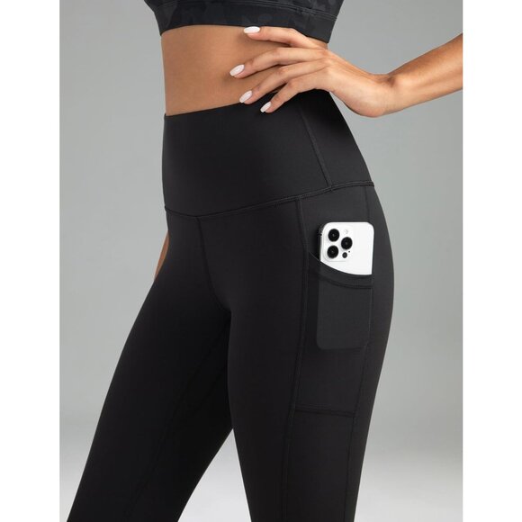 Women's High Waisted Yoga Pants 7/8 Length Leggings with Pockets - Picture 3 of 8